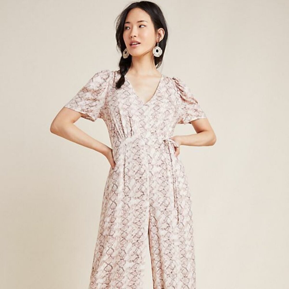 Anthropologie Greylin Women's Snakeskin Jumpsuit